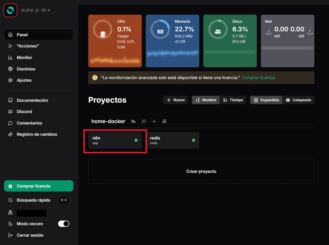 dashboard easy panel