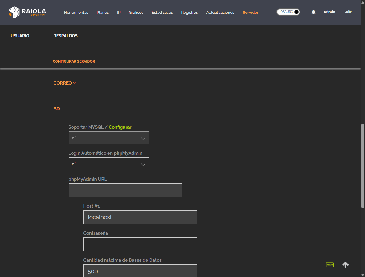 configuracion raiolacp vps
