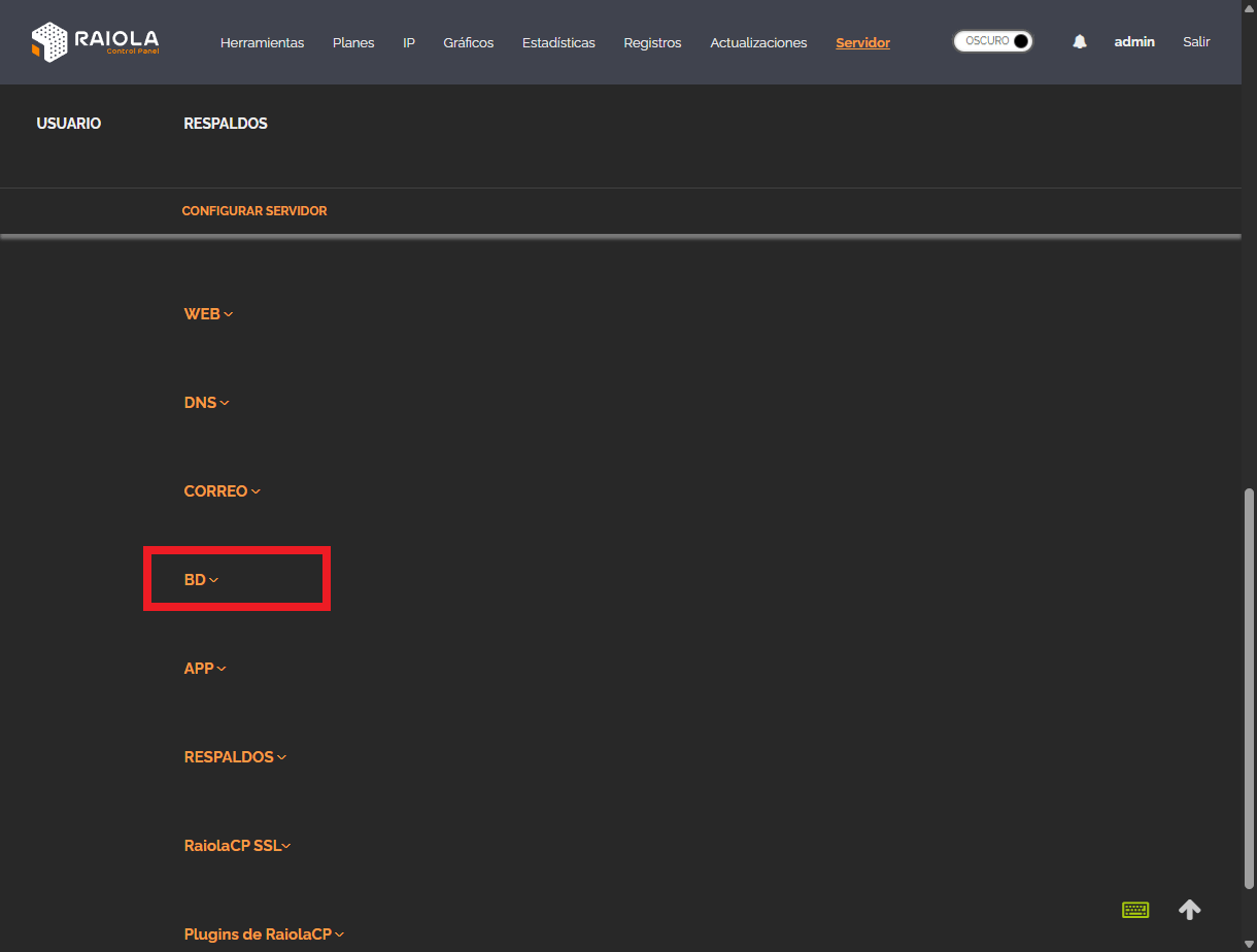 configuracion mariadb raiolacp