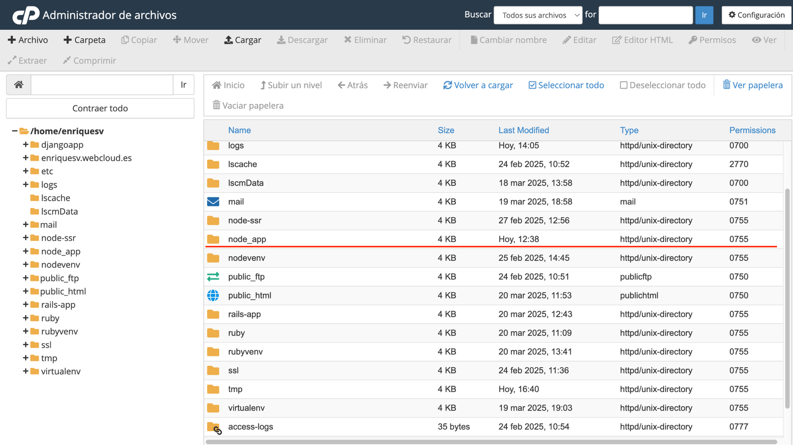 subir archivos cpanel hosting
