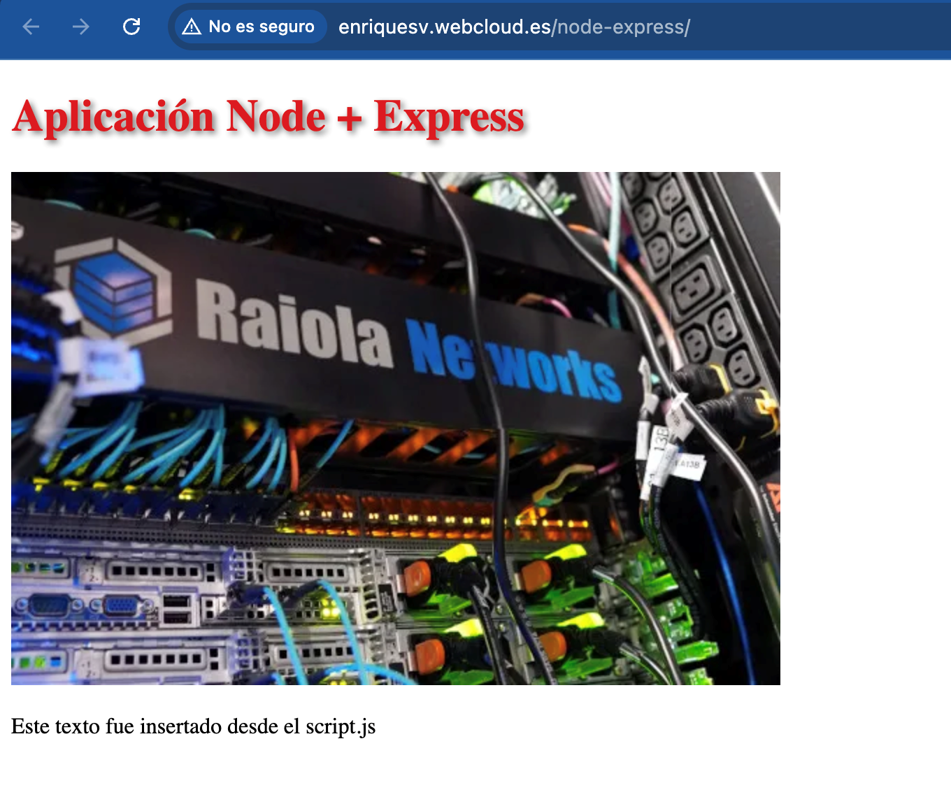 aplicacion nodejs desplegada raiola networks