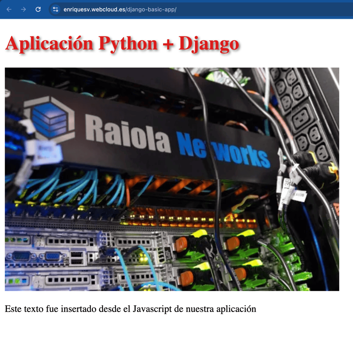 accediendo a una ruta definida de hosting para verificar si una aplicación responde