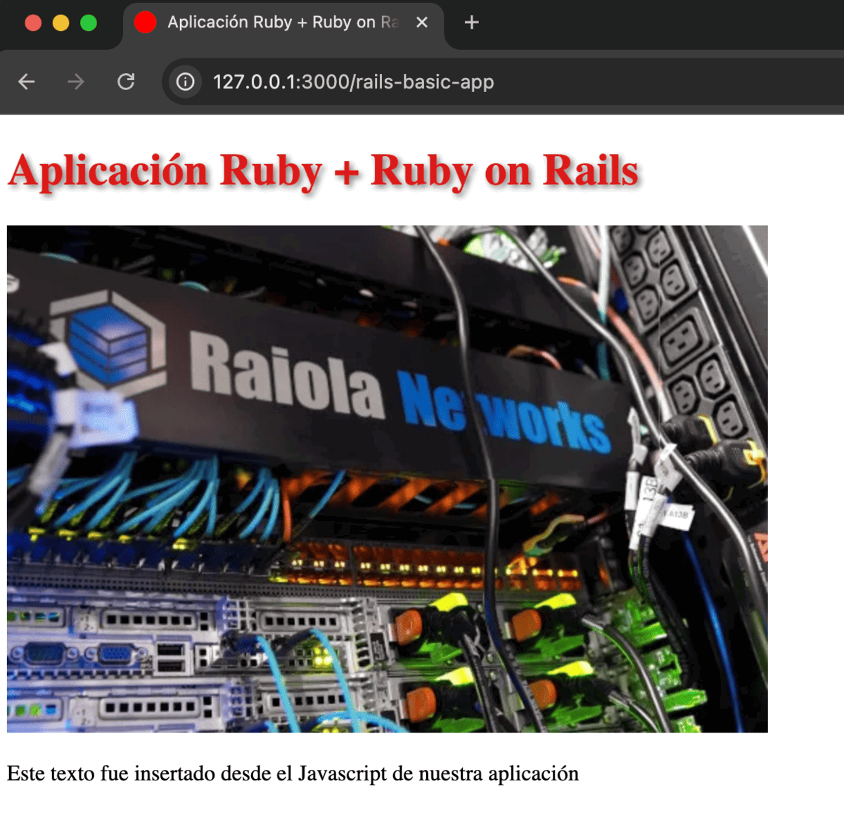 acceder a la URL para visualizar nuestra página