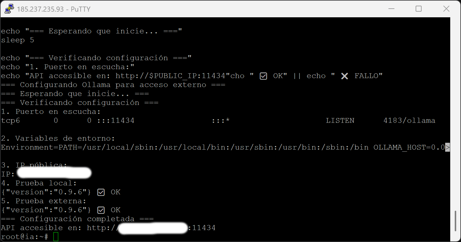 api ollama configurada