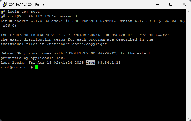 terminal ssh