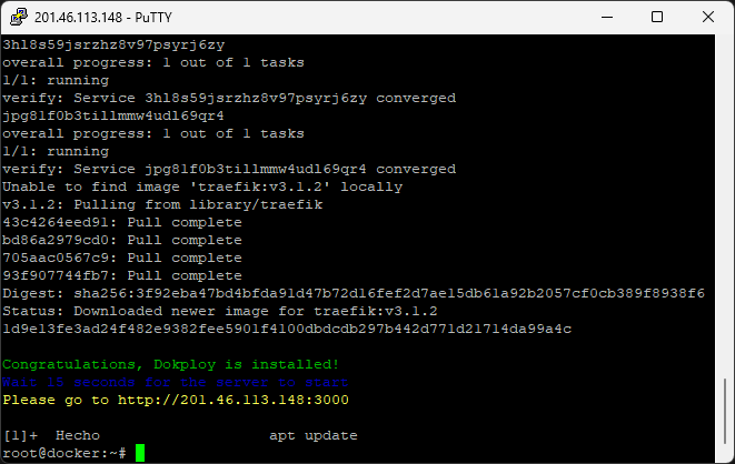 script instalacion dockploy