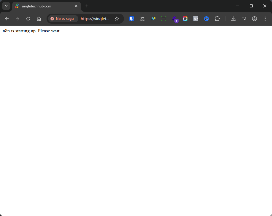 n8n arrancando nodejs