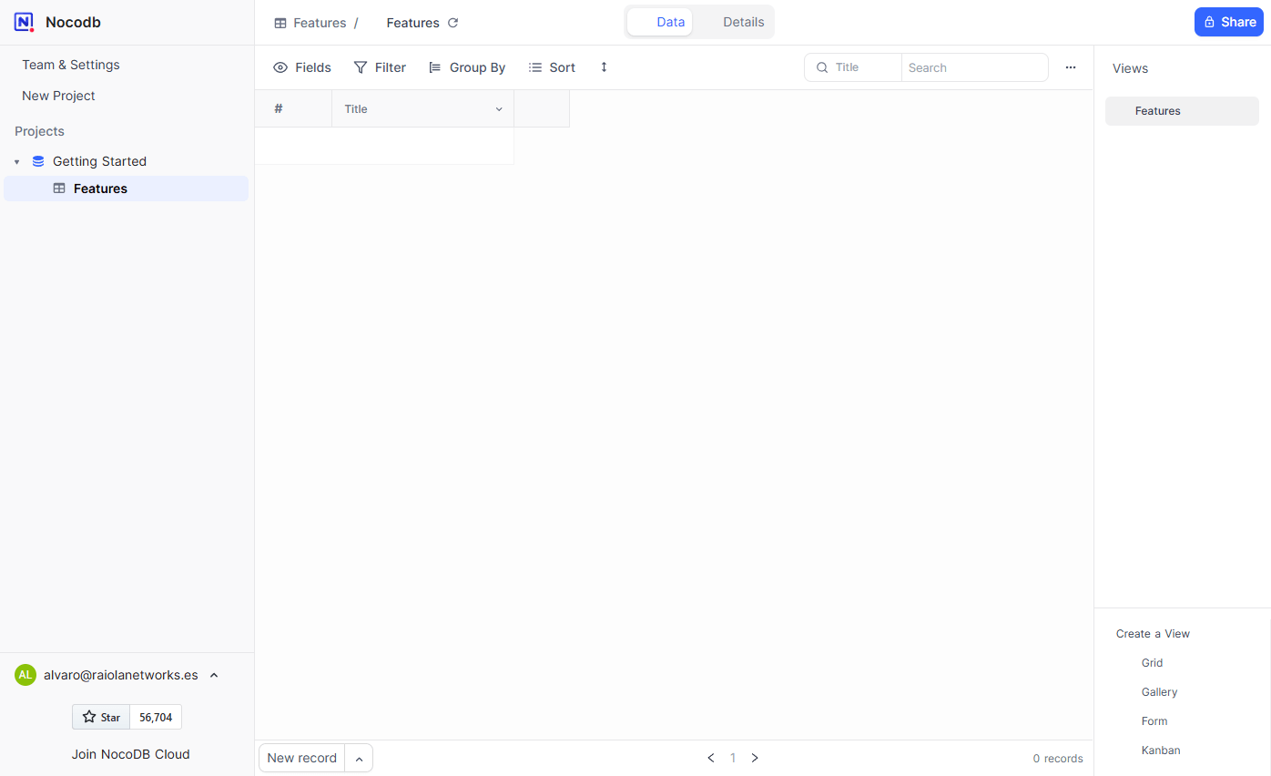 dashboard nocodb hosting nodejs