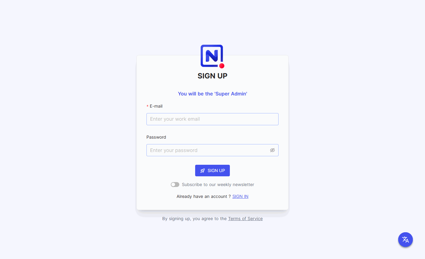 login nocodb