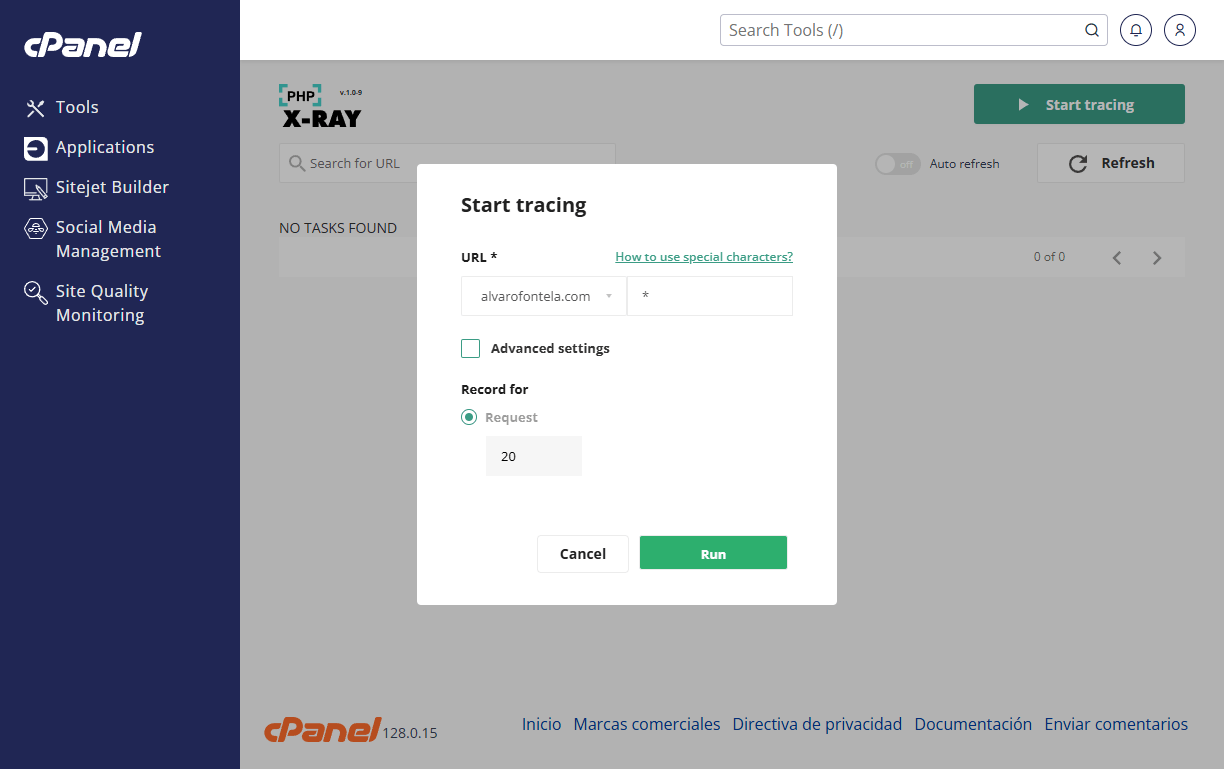 start tracing x-ray